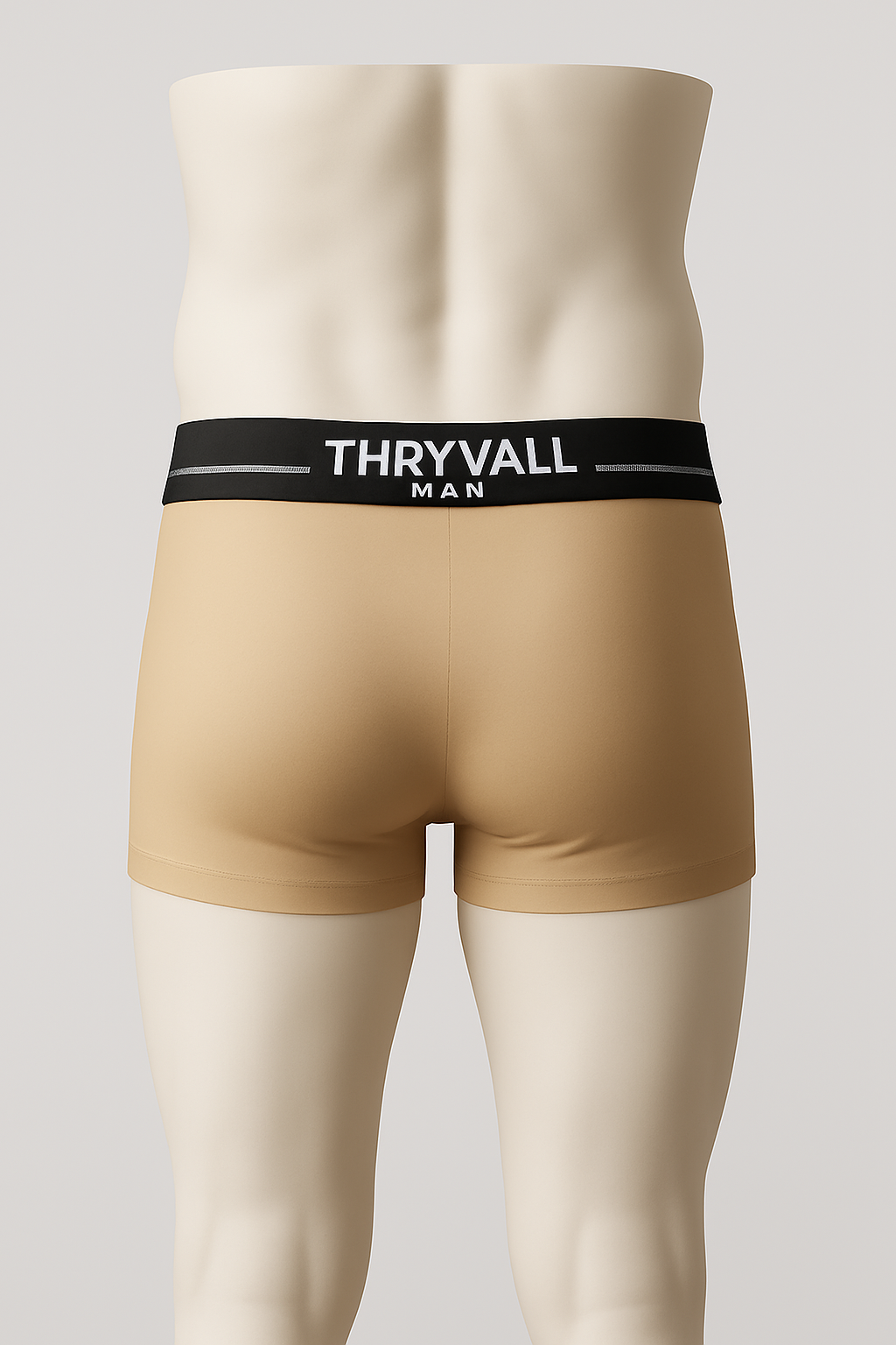 Thryvall Men’s Boxer – Beige / Nude (with Black Waistband) - Image 2