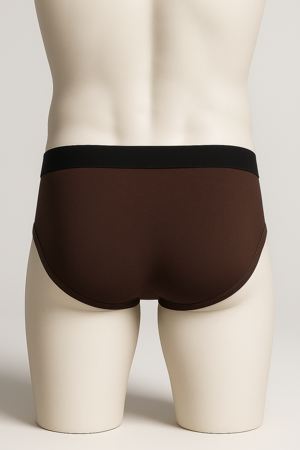 Thryvall Men’s Brief – Chocolate Brown (with Black Waistband) - Image 2